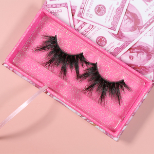 High quality 3d mink eyelash false eyelash 25mm 3d real mink lashes with eyelashes custom package