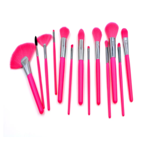 24PCS Neon Pink Makeup Brush Set Makeup Tool Brush Kit