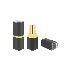 Black square lipstick tube 12.7mm lipstick case cosmetic plastic tube 