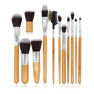 12PCS Bamboo Handle Makeup Brush