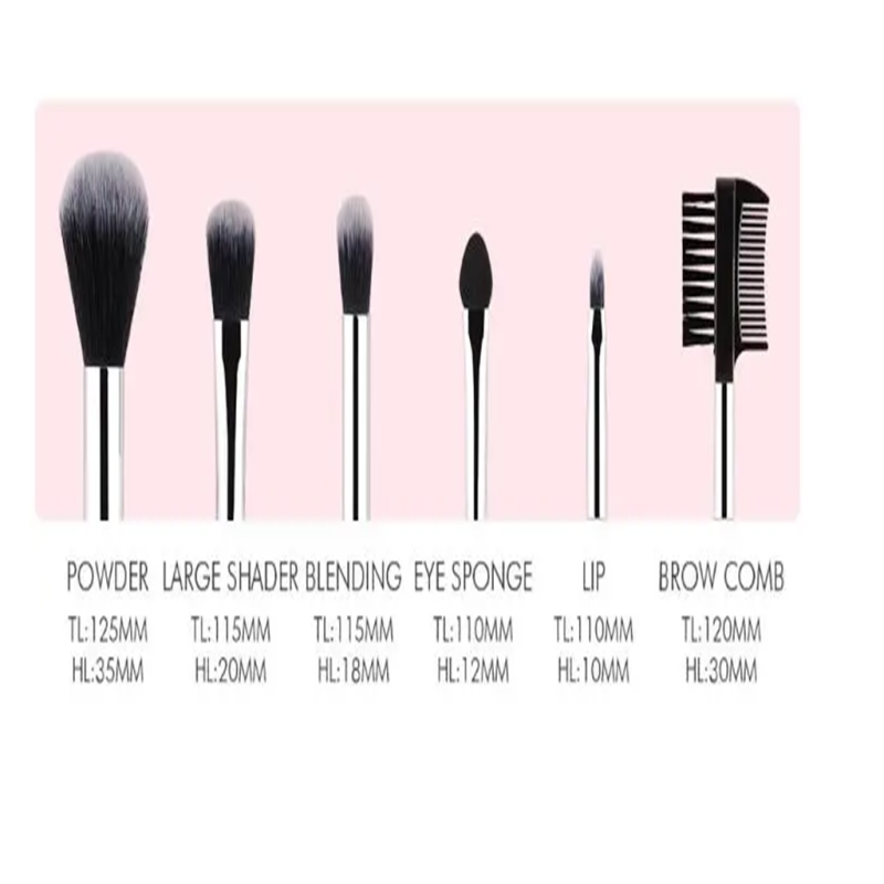 6PCS Mini Travel Makeup Brush Set Makeup Brush