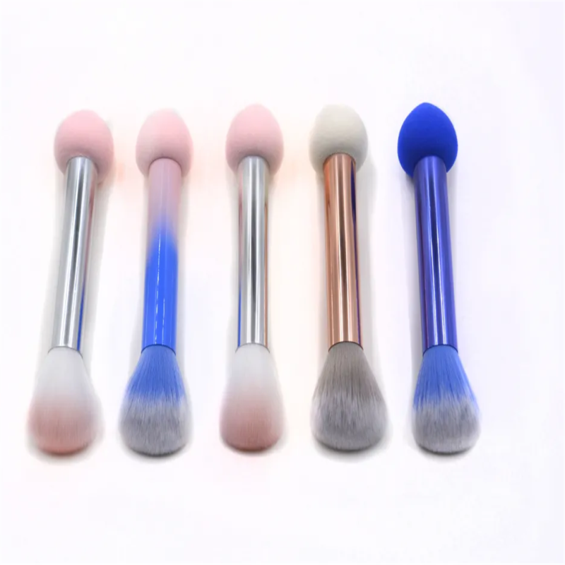 Double Ended Synthetic Cosmetic Sponge Brush for Liquid Cream