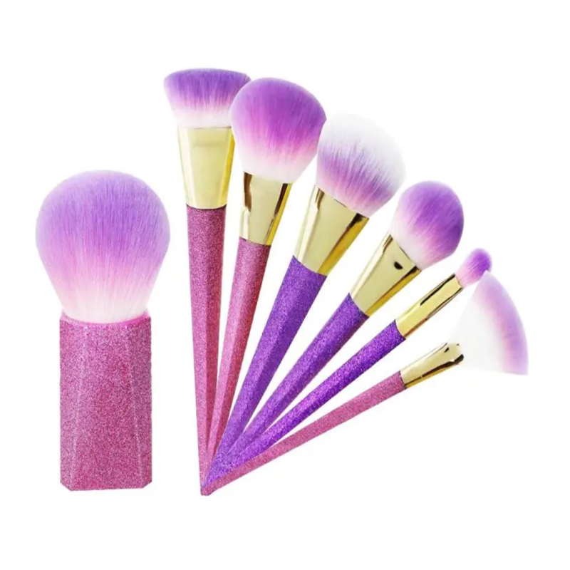 6 PCS Glitter Colorful Makeup Brush