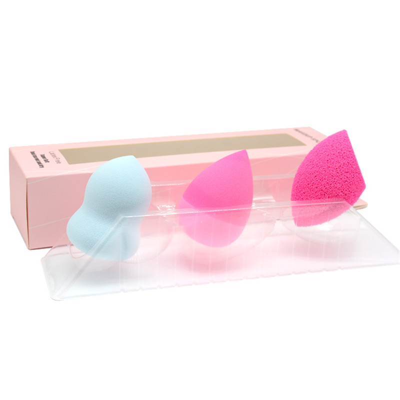 with gift box 3 shape Beauty Makeup Blender Foundation Puff Multi Shape latex free Sponges 