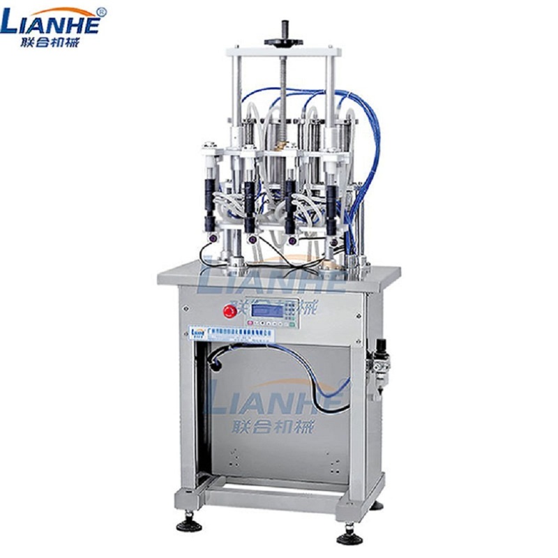 Semi Automatic 4-heads Vacuum Perfume Filler Liquid Filling Machine 
