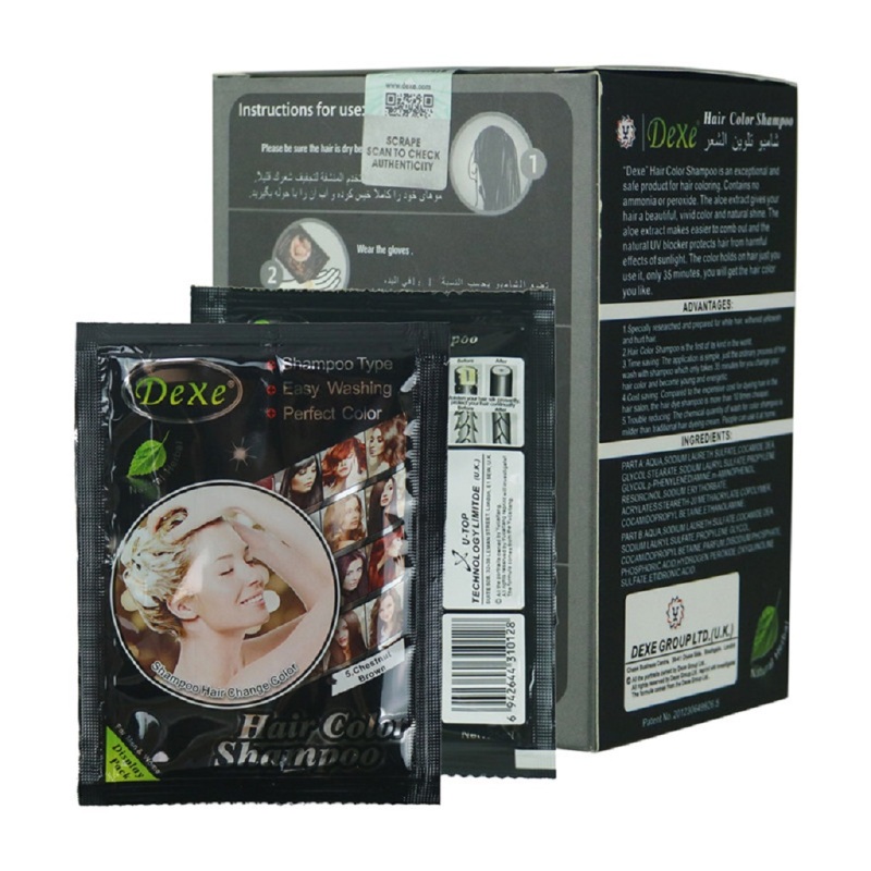 Wholesale Best Herbal Natural Cover Grey Hair Permanent Hair Black Dye Shampoo For MenWomen 