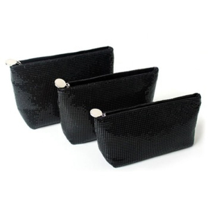 Provide Different Sizes Luxury Makeup Sets Bag Black Sequin Cosmetic Pouch Manufacturer 