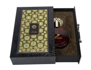 Black Rigid Vintage Drawer Perfume Packaging Box With Handle
