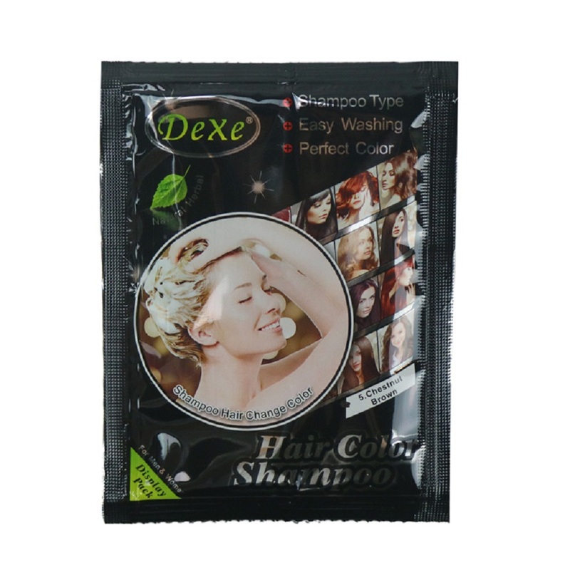 A New Natural Wash Ginseng Best Quality Instant Black and Lasting Hair Dye Shampoo 