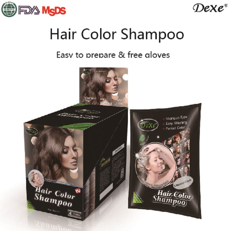Wholesale Best Herbal Natural Cover Grey Hair Permanent Hair Black Dye Shampoo For MenWomen 
