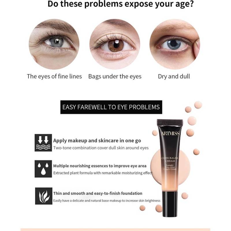 Lightweight Natural Eye Flaw Dark Spot Corrector makeup Eye Concealer private label