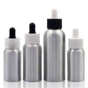 Custom 1ml 20ml 30ml 35ml 60ml 1 oz luxury essential oil sliver cosmetic matte dropper bottle box 