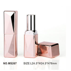 Cosmetic Plastic Packaging Best Selling Elegant Black Square Lip Balm Tube