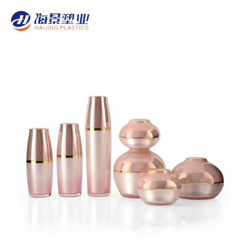 Bulk wholesale 3oz 100g customized color beauty luxury airless acrylic cosmetic containers 