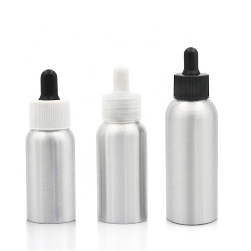 Custom 1ml 20ml 30ml 35ml 60ml 1 oz luxury essential oil sliver cosmetic matte dropper bottle box 