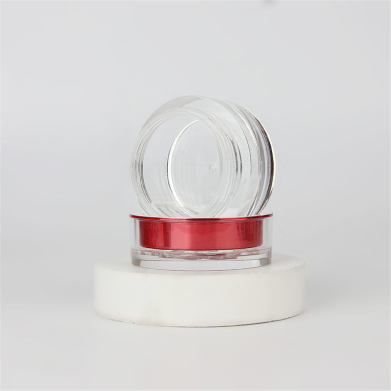 15g 100g red color round acrylic cream jar with rose cap 