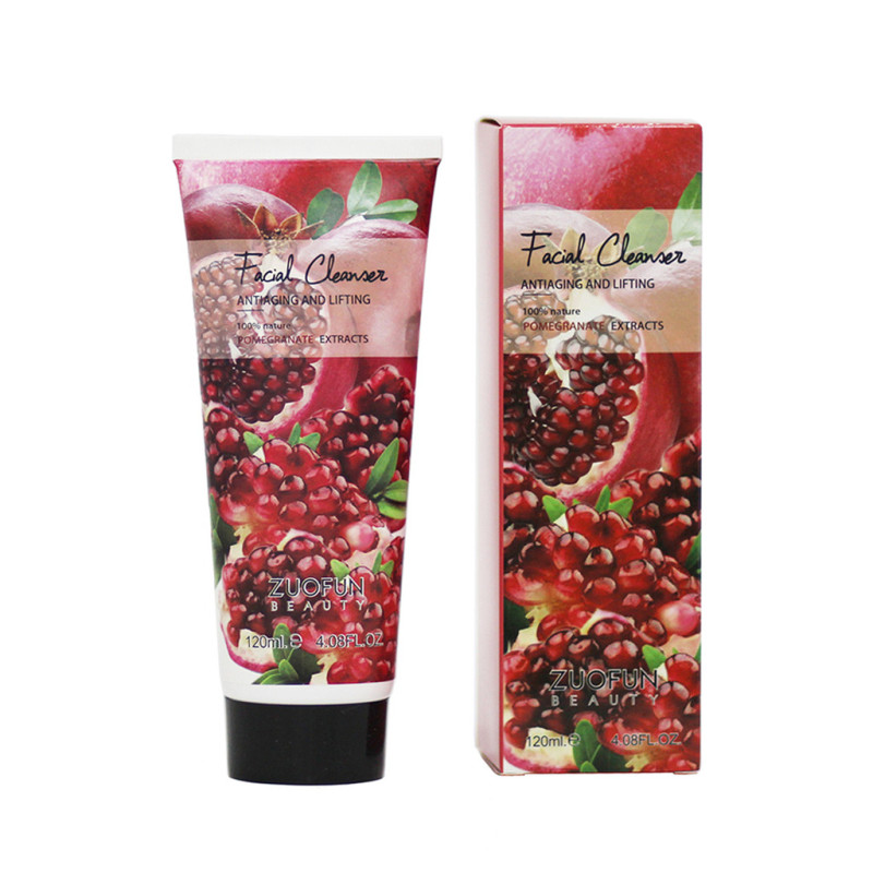 Zuofun Beauty Deep Cleansing Facial Scrub 100% Nature Antiaging and Lifting Cleanser OEM   Pomegranate\ Cucumber\Strawberry