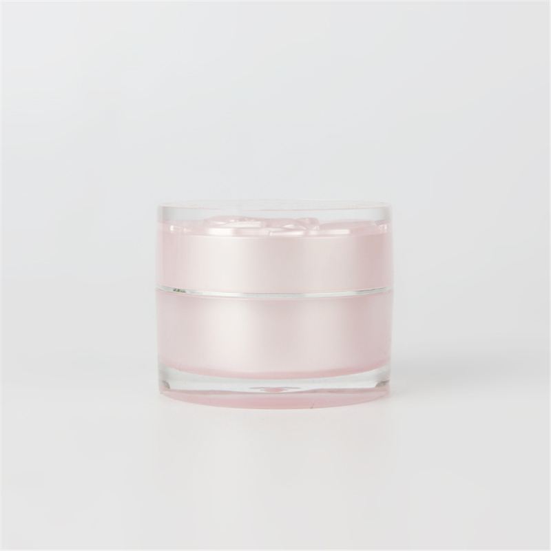 Beauty light pink color rose cap cosmetic cream jar