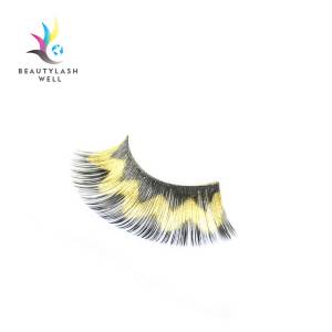 individual colorful printed false eyelash 