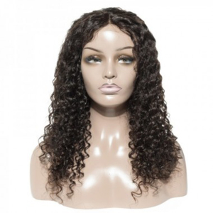 Premium Donor Custom Made Brazilian Virgin Hair Deep Wave Bundles with 4*4 Closure Lace Front Wig