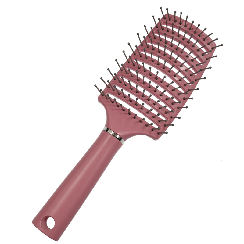 Private label professional curved design keratin vent hair brush 