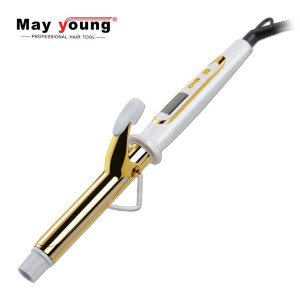 New Private label Nano titanium Hair flat iron Gold Hair curler Hair styler