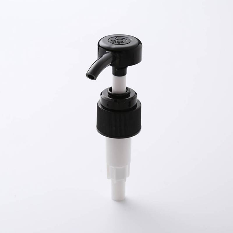Factory Directly High Quality 28mm Screw Black Plastic Ribbed Liquid Soap Dispenser Pump 