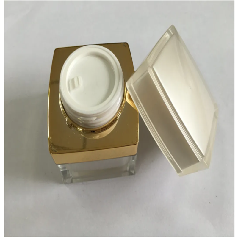 Square Acrylic Jar with 50g, 30g, 15g, 10g, 5g