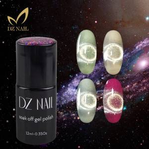 Factory price Easily Soak Off Private label silver Cat Eyes Magnetic UV Gel Nail Polish