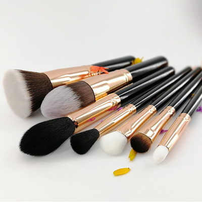 7 Rose Gold Makeup Brushes Flat Head Brushes Foundation Brushes Flame Makeup Brushes Eye Shadow Brushes Makeup Brush Sets