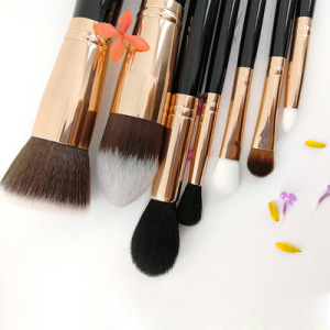 7 Rose Gold Makeup Brushes Flat Head Brushes Foundation Brushes Flame Makeup Brushes Eye Shadow Brushes Makeup Brush Sets
