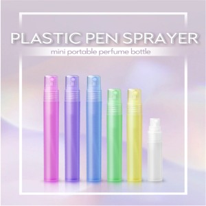 10ml Plastic cosmetic packing clear PP hand sanitizer spray pen shape bottle 