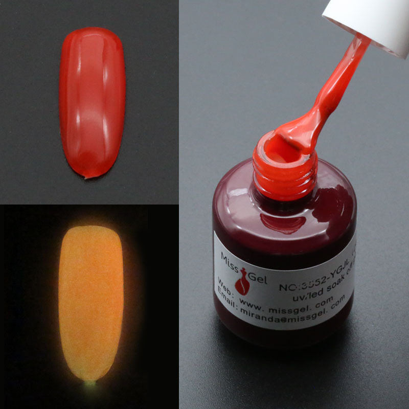 Missgel oem private label nail art uv led luminous glow in the dark gel nail polish