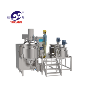 Yuxiang cream lotion making machine Vacuum homogenizer emulsifying mixer cosmetic making machine 