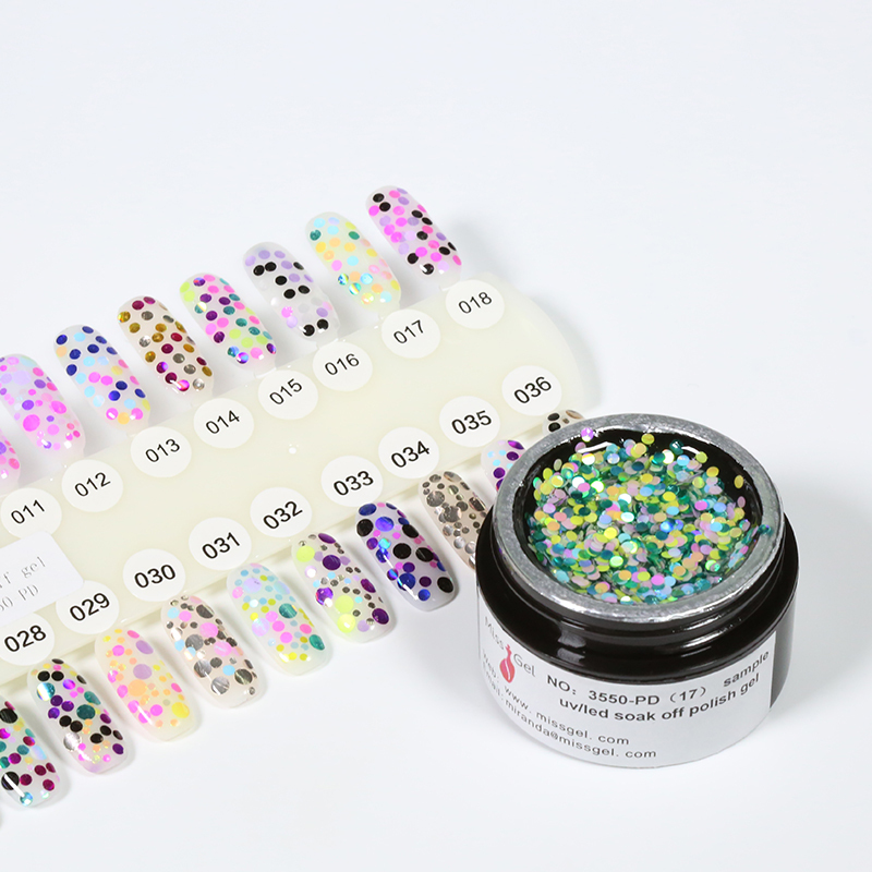 Missgel china wholesale customize logo soak off polka dot uv nail gel polish 