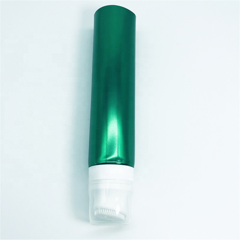 100ML Capacity Cosmetic Slanted Silicon Brush Round Hot Stamoing Plastic Tube For Face Wash Face Cleanser 
