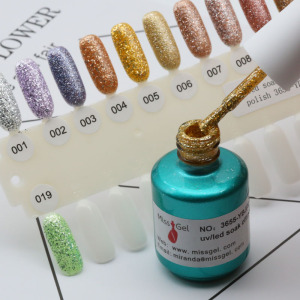 Missgel private label nail art glitter uv gel nail polish 