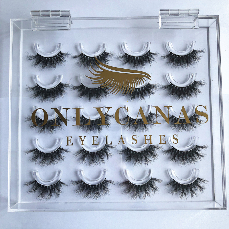 Single transparent acrylic mink eyelashes display package box 