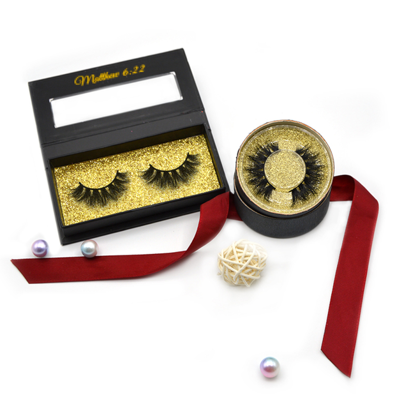 Private label eyelashes mink lashes with eyelash packaging box custom 