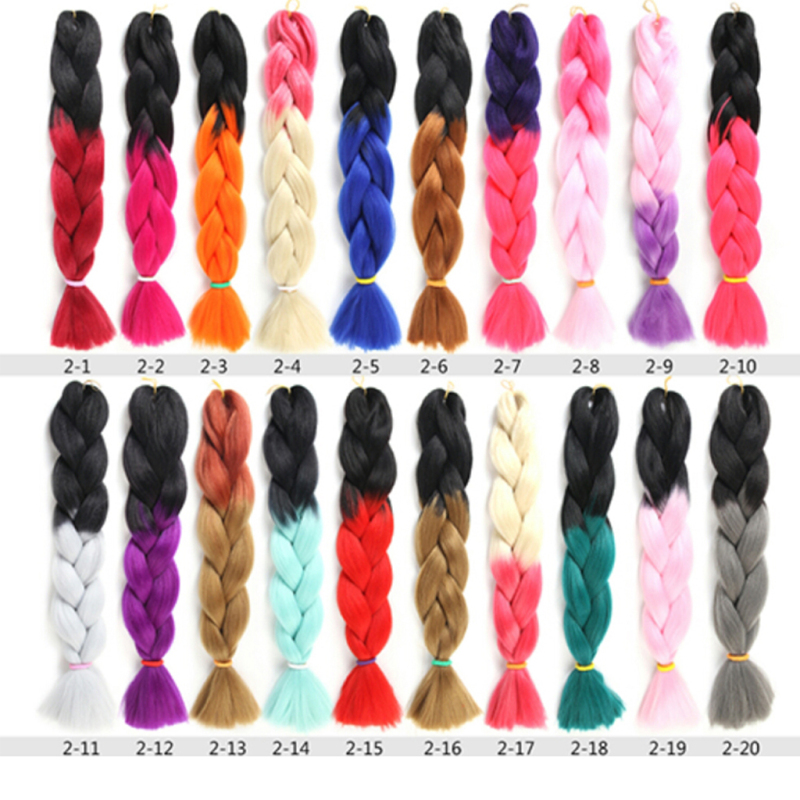 Buy Wholesale Wholesale Jumbo Braid Hair Products Synthetic Jumbo Braiding  Hair Ombre Two Tone Color Beauty sourcing