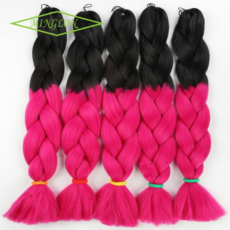 Freetresses Braid Hair Extensions Ombre Two Tone Color Synthetic Braiding Hair 