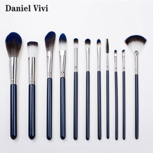 11 Pcs Customizable High End Eco Friendly Wooden Makeup Brushes Set 