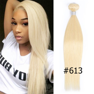 # 613 Color Brazilian Straight Weave100% Virgin Remy Human Hair Extension Weft 