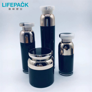 wholesales acrylic plastic airless bottle set with 15ml 30ml 50ml 100ml for cosmetics 