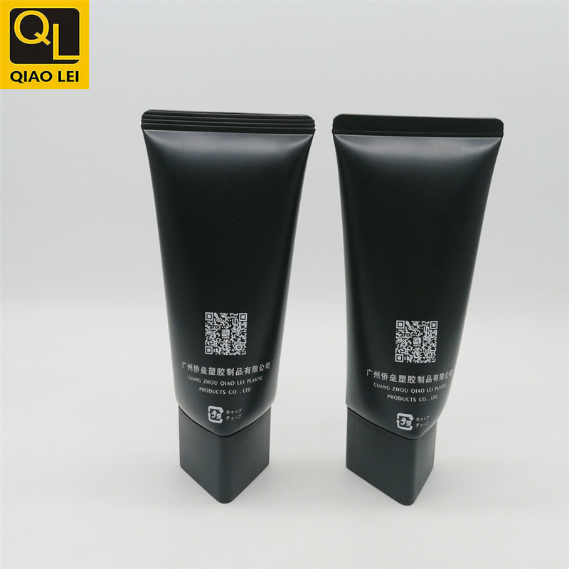 Black empty tube cosmetic containers oem skin care facial cleanser tube for cream 100ml