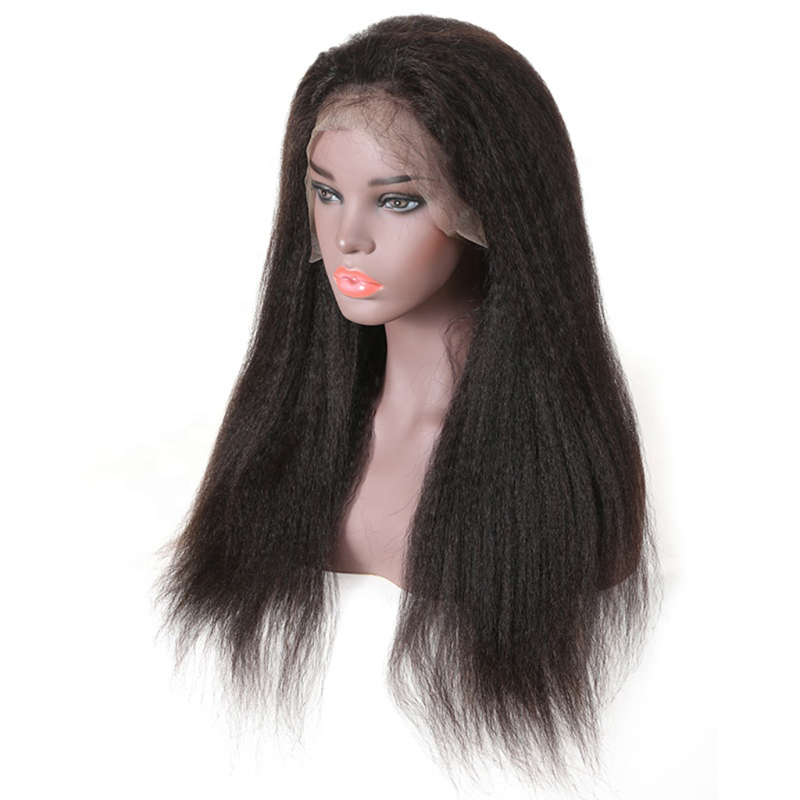 Ali Queen 100% human hair kinky straight full lace wig virgin remy human hair