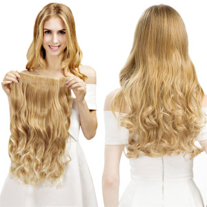 Hot Sale one piece clip synthetic hair in high temperature resistant fiber hair 