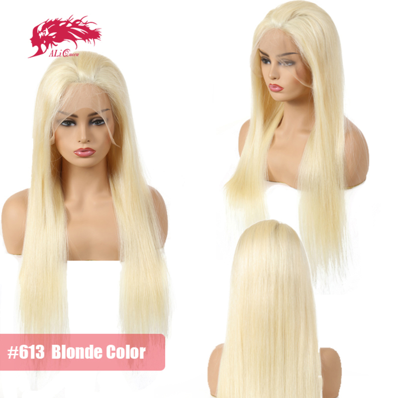 Ali Queen 100% human hair 130% density full lace wig for braid wig 12 14 16 18 20 inch
