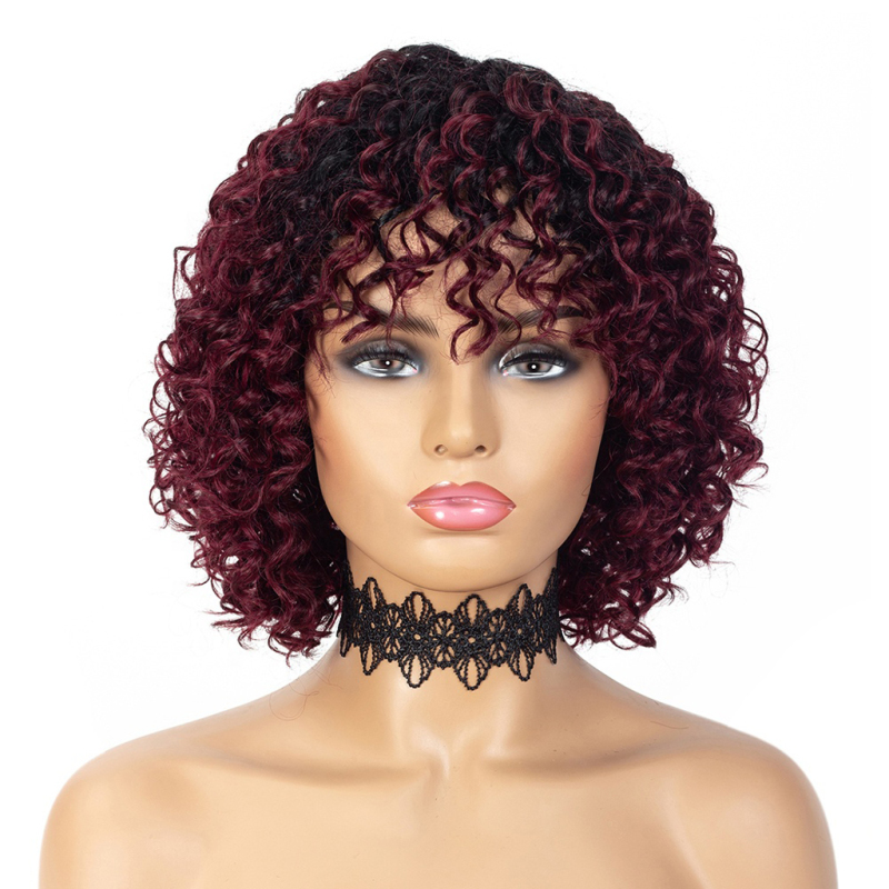 Ali Queen Remy Hair Short Deep wave hairstyles for women human hair wig