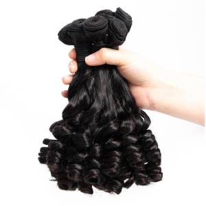 Brazilian Black Fumi Loose Bundles Nature Human Hair Weft Extension 